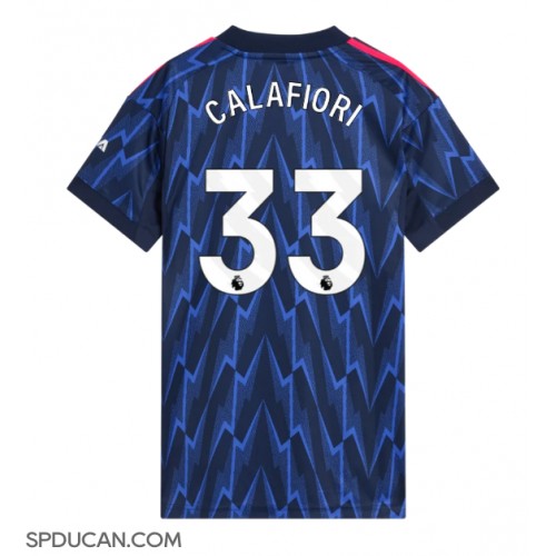 Zenski Nogometni Dres Arsenal Riccardo Calafiori #33 Gostujuci 2025-26 Kratak Rukav